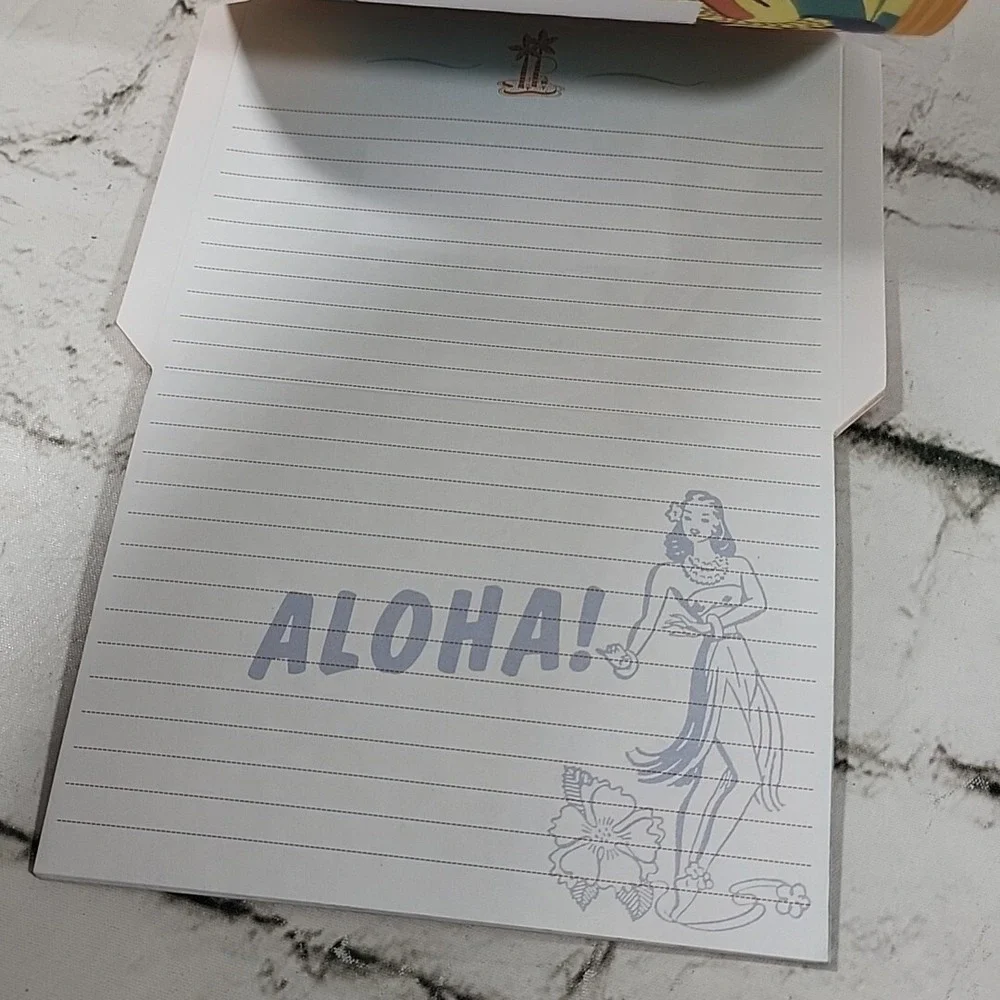Vintage Fold & Mail Stationary Hula Honeys Polynesian Girls By Jim Heimann 2004